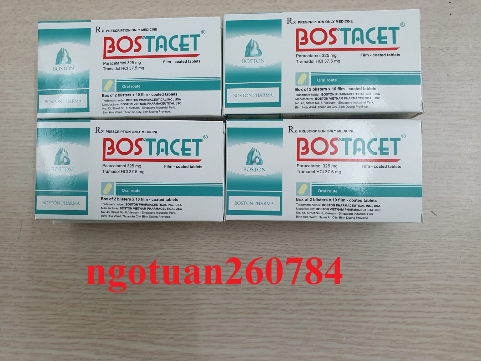 Bostacet Tramad 37.5 mg for rapid pain relief (02 boxes = 40 tablets ...